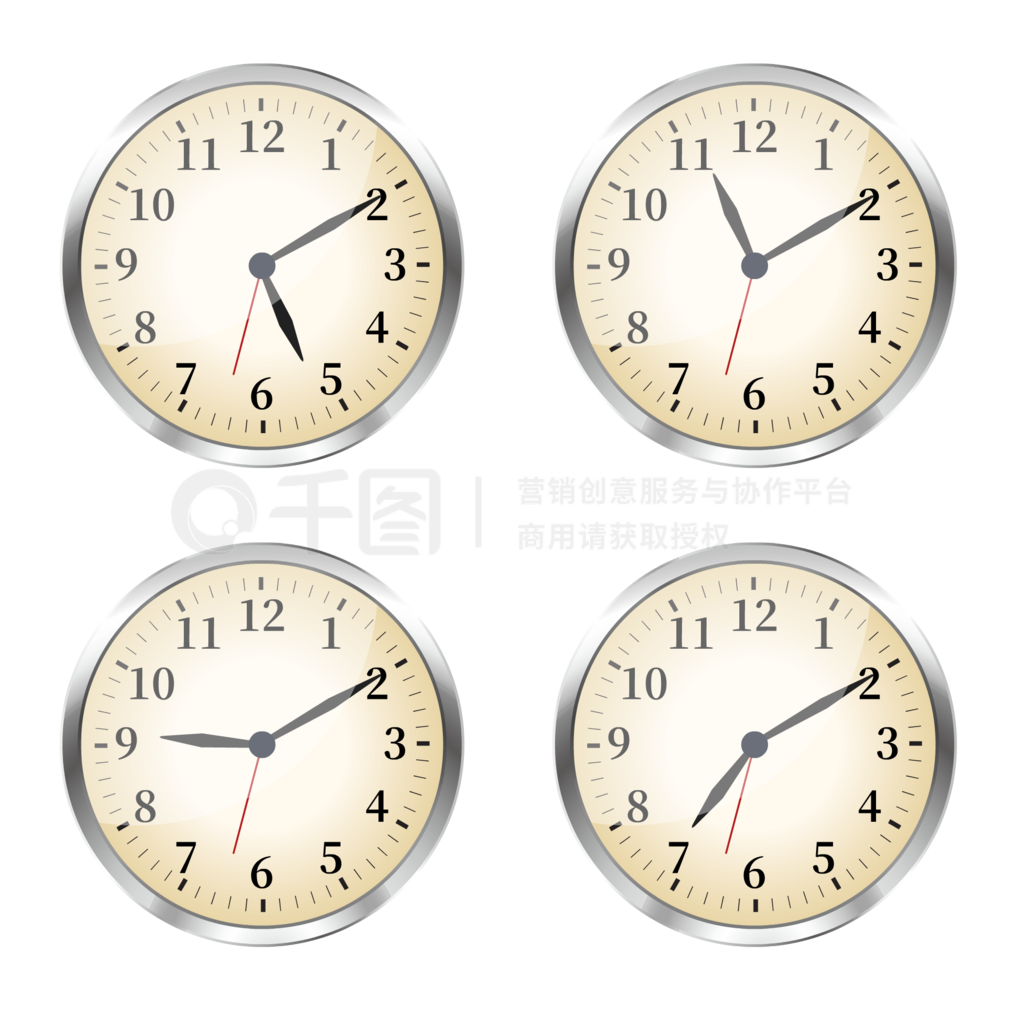 矢量时钟多功能挂钟 时间与审美的时空之舞